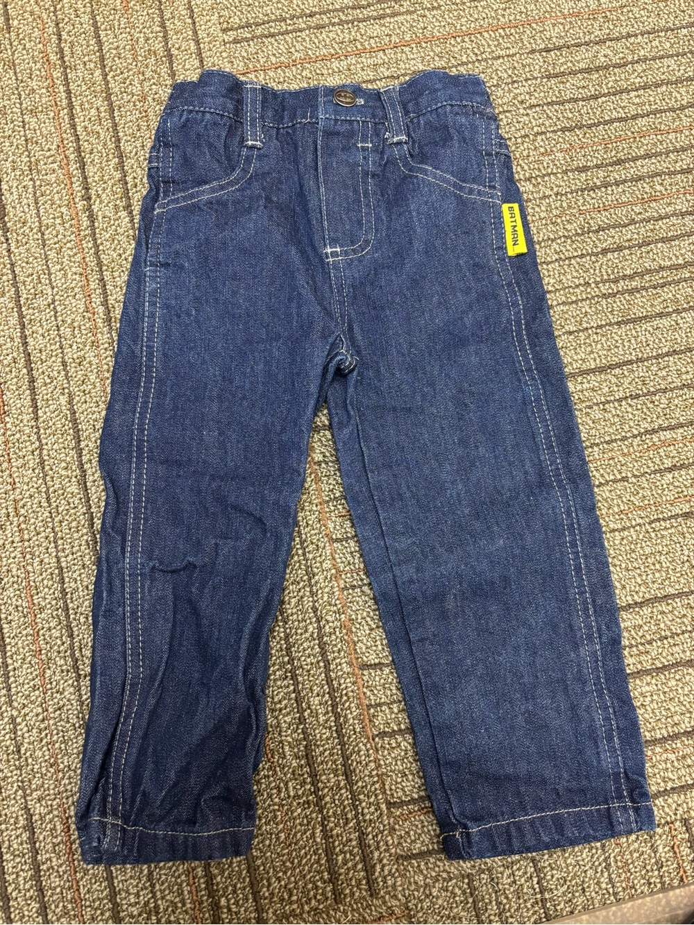 Batman Dark Blue Kids Denim Jeans with Yellow Tag size 2T